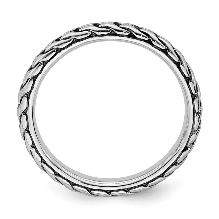 Sterling Silver Stackable Expressions Antiqued Ring QSK798 Stackable Expressions Rings Sterling Silver Stackable Expressions Antiqued Ring QSK798 Stackable Expressions Rings