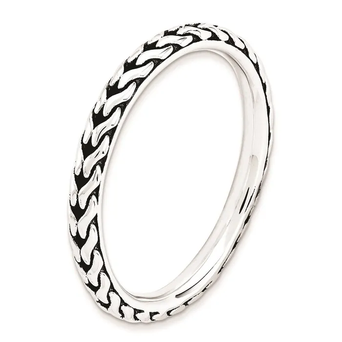 Sterling Silver Stackable Expressions Antiqued Ring QSK798 Stackable Expressions Rings Sterling Silver Stackable Expressions Antiqued Ring QSK798 Stackable Expressions Rings