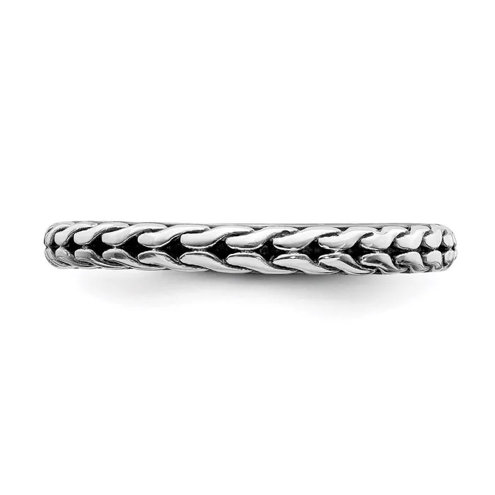 Sterling Silver Stackable Expressions Antiqued Ring QSK798 Stackable Expressions Rings Sterling Silver Stackable Expressions Antiqued Ring QSK798 Stackable Expressions Rings