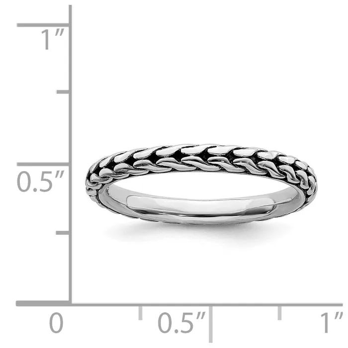 Sterling Silver Stackable Expressions Antiqued Ring QSK798 Stackable Expressions Rings Sterling Silver Stackable Expressions Antiqued Ring QSK798 Stackable Expressions Rings