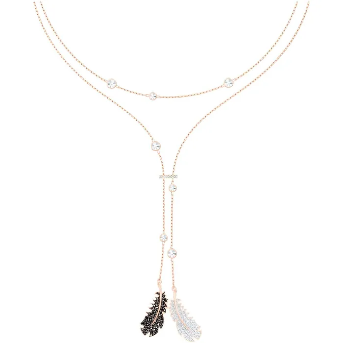 Swarovski Necklaces Swarovski Womens Necklace Naughty Double Wrap Feather Rose Gold Plated 5495290 Swarovski Necklaces Swarovski Womens Necklace Naughty Double Wrap Feather Rose Gold Plated 5495290