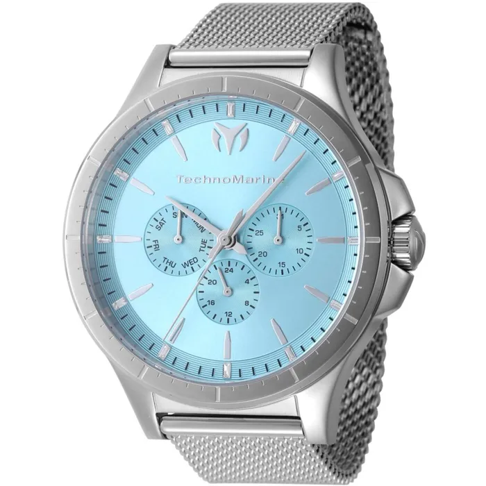 TechnoMarine Bracelets Technomarine Mens Watch MoonSun Quartz Light Blue Dial Mesh Bracelet TM822020 TechnoMarine Bracelets Technomarine Mens Watch MoonSun Quartz Light Blue Dial Mesh Bracelet TM822020
