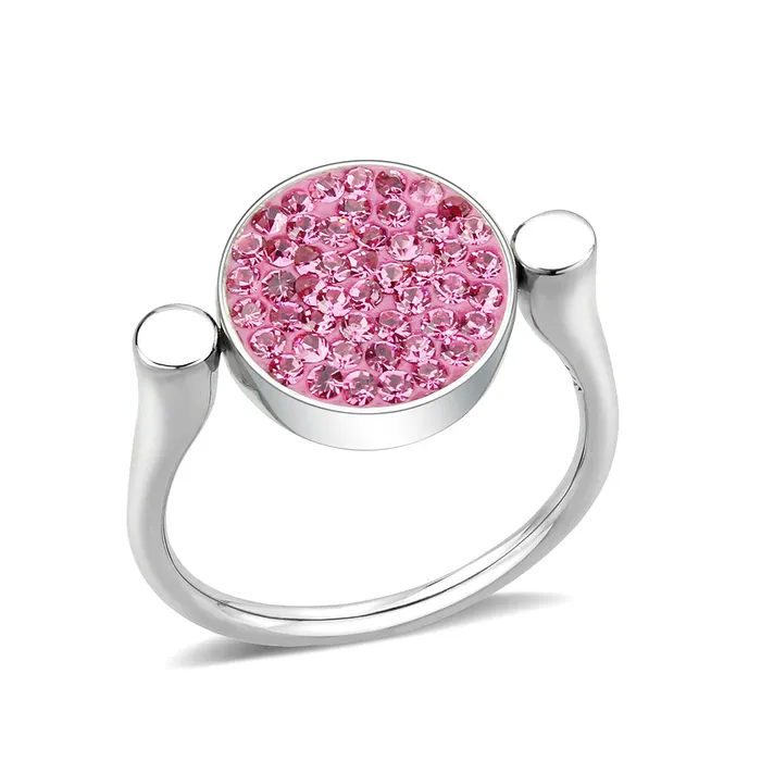 TK385410 High polished no plating Stainless Steel Ring with Top Grade Crystal in Rose Alamode Rings TK385410 High polished no plating Stainless Steel Ring with Top Grade Crystal in Rose Alamode Rings