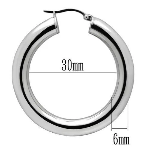 TK424 High polished no plating Stainless Steel Earrings with No Stone Alamode Earrings