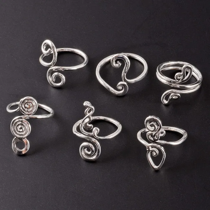 VVS Jewelry Rings 361L Stainless Steel Knuckle Adjustable Toe Ring