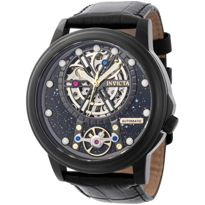 Watches Invicta Invicta Mens Automatic Watch Vintage Semi Skeleton Dial Black Case Strap 44904 Watches Invicta Invicta Mens Automatic Watch Vintage Semi Skeleton Dial Black Case Strap 44904