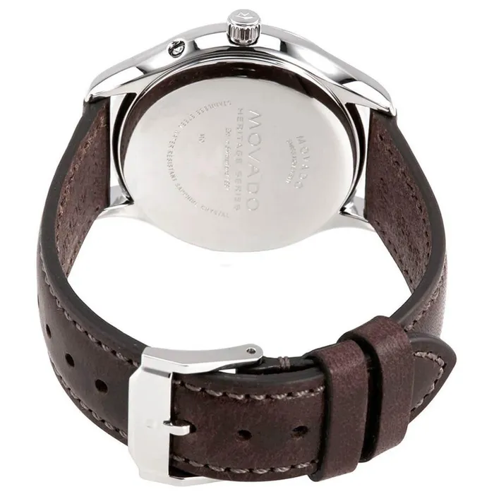 Watches Movado Movado Womens Quartz Watch Heritage Moonphase Navy Blue Dial Brown Strap 3650009 Watches Movado Movado Womens Quartz Watch Heritage Moonphase Navy Blue Dial Brown Strap 3650009