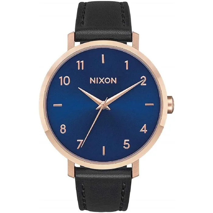 Watches Nixon Womens Quartz Watch Arrow Blue Dial Black Leather Strap SS Case A10912763 NIXON Watches Nixon Womens Quartz Watch Arrow Blue Dial Black Leather Strap SS Case A10912763 NIXON