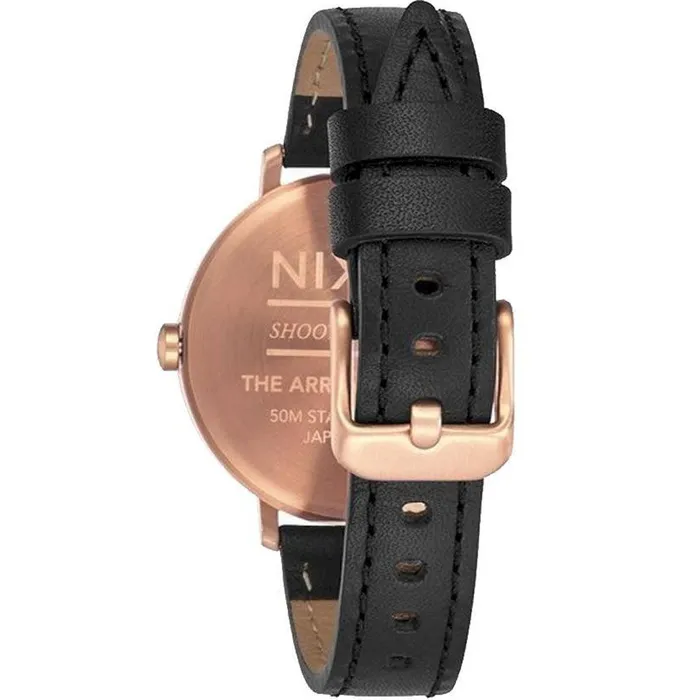 Watches Nixon Womens Quartz Watch Arrow Blue Dial Black Leather Strap SS Case A10912763 NIXON Watches Nixon Womens Quartz Watch Arrow Blue Dial Black Leather Strap SS Case A10912763 NIXON