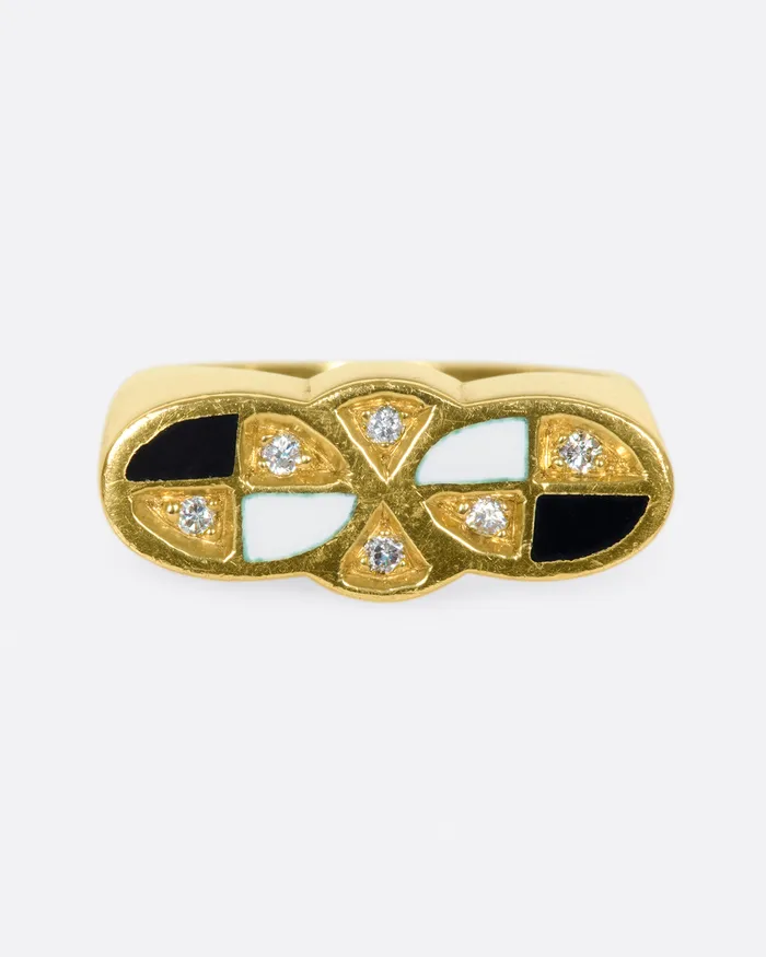 WEISZ Rings Enamel Diamond Infinity Ring