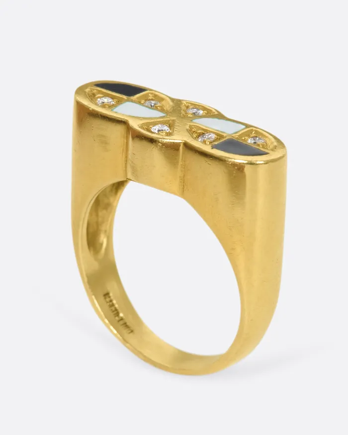 WEISZ Rings Enamel Diamond Infinity Ring
