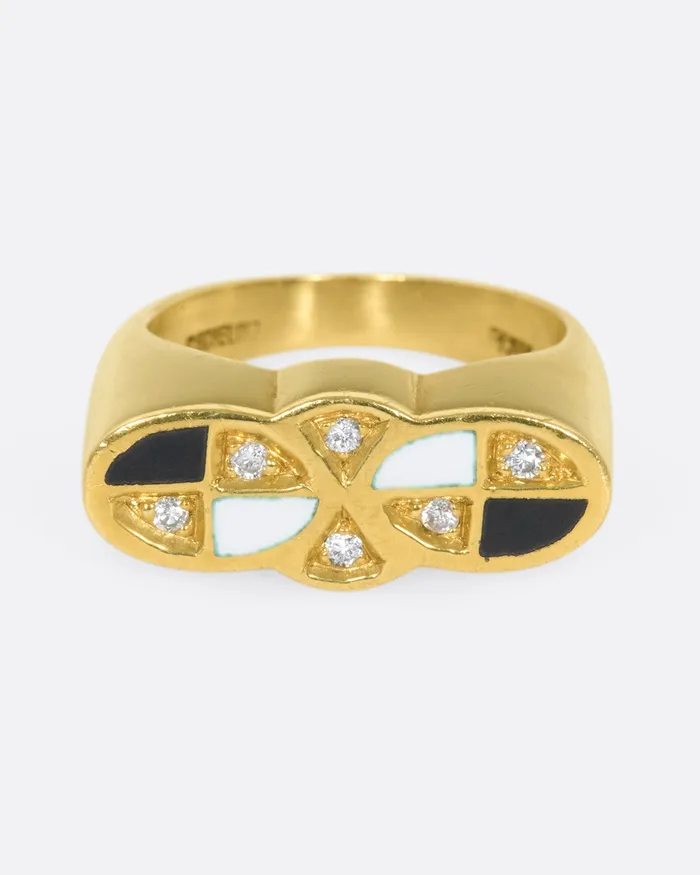 WEISZ Rings Enamel Diamond Infinity Ring