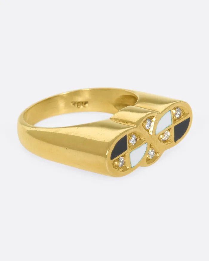 WEISZ Rings Enamel Diamond Infinity Ring