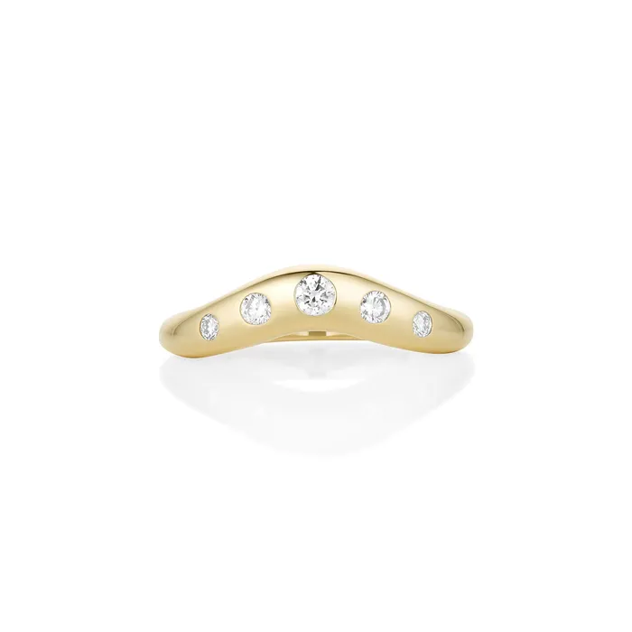 White Diamond Bomb Band Marrow Fine Rings