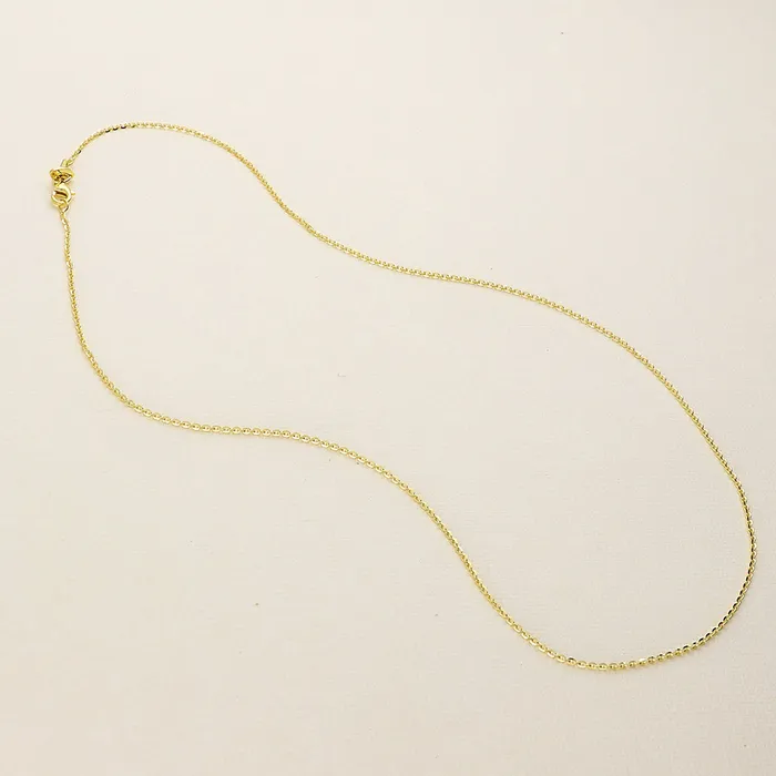 BERRICLE Necklaces Italian Rolo Chain Necklace in Gold Flashed Sterling Silver