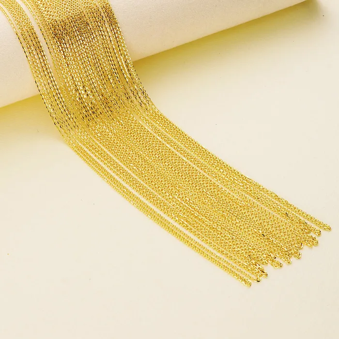 BERRICLE Necklaces Italian Rolo Chain Necklace in Gold Flashed Sterling Silver
