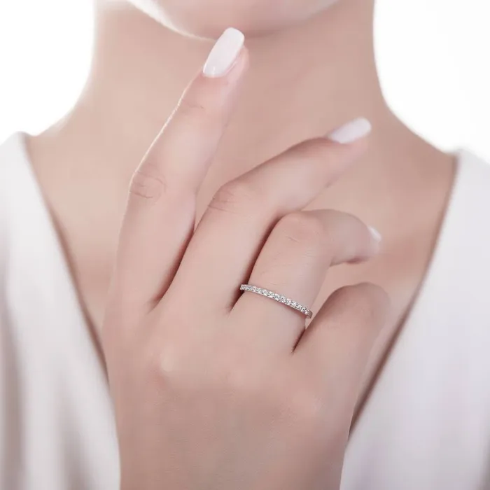 BERRICLE Rings Solitaire 2ct Princess CZ Split Shank Ring Set in Sterling Silver