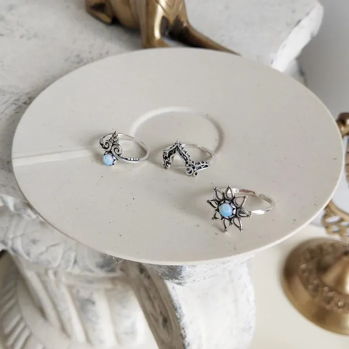 Boho Rings with Opal in Sterling Silver WickedAF Rings