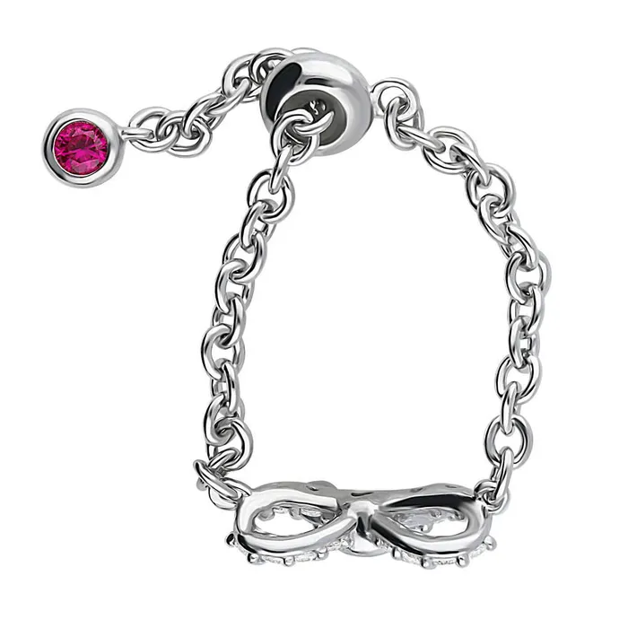 Bow Tie CZ Chain Ring in Sterling Silver BERRICLE Rings