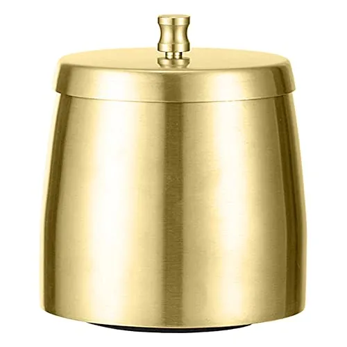 Bracelets CALANDIS Windproof Ashtray with Lid Stainless Steel Rainproof for Smoking Smokers Gold Dropshipped via Social Commerce Network
