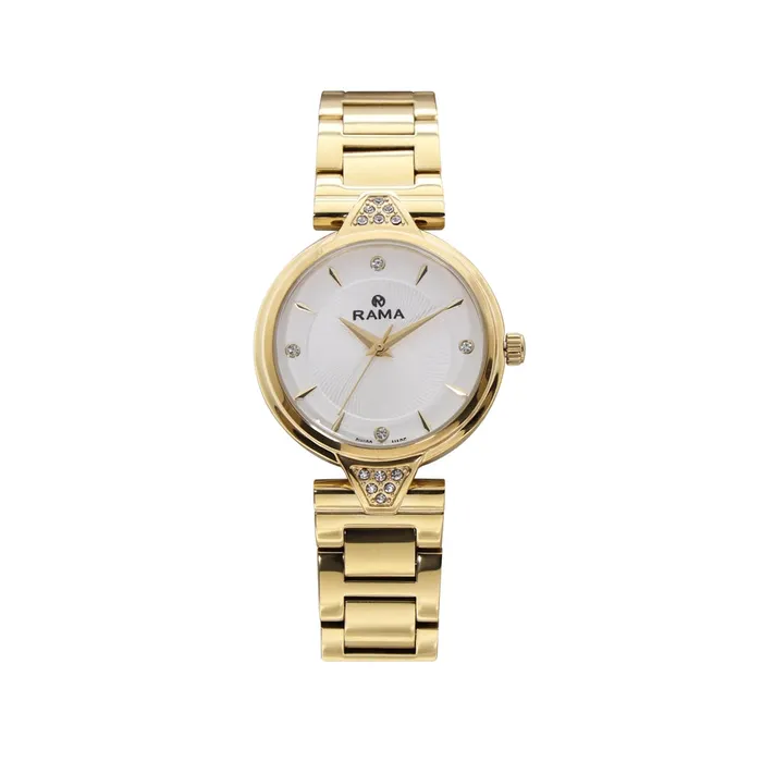 Bracelets Rama Ladies Quartz Watch Full Yellow Gold Plated Stainless Steel Case Bracelet With White Dial Rama Bracelets Rama Ladies Quartz Watch Full Yellow Gold Plated Stainless Steel Case Bracelet With White Dial Rama