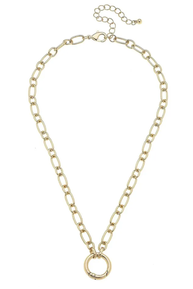 Canvas Necklaces Sasha Charm Necklace Base in Shiny Gold