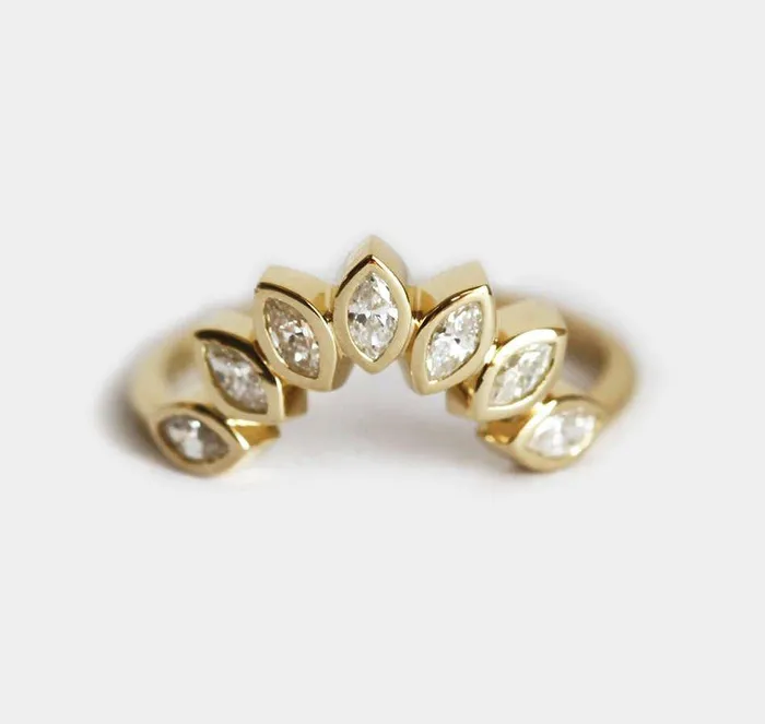 Capucinne Rings Diamond Ring 14K Wedding Band