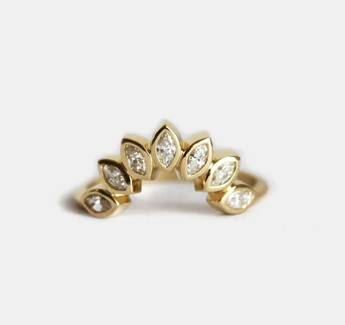 Capucinne Rings Diamond Ring 14K Wedding Band