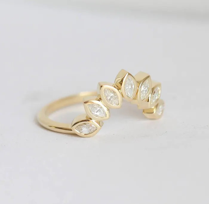 Capucinne Rings Diamond Ring 14K Wedding Band