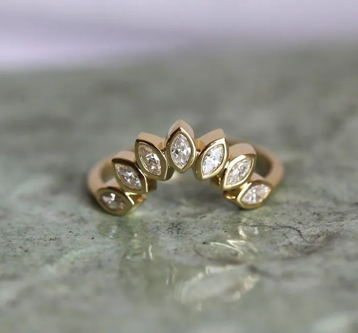 Capucinne Rings Diamond Ring 14K Wedding Band