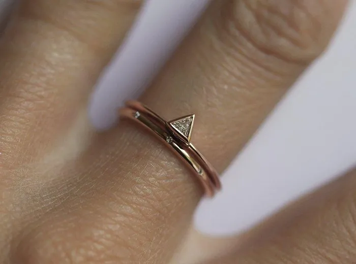 Capucinne Rings Diamond Ring Wedding Band