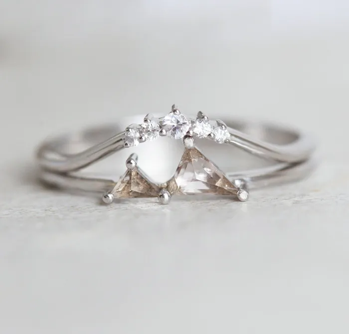 Capucinne Rings Gemstone Mountain Ring Mountain Ring Gold