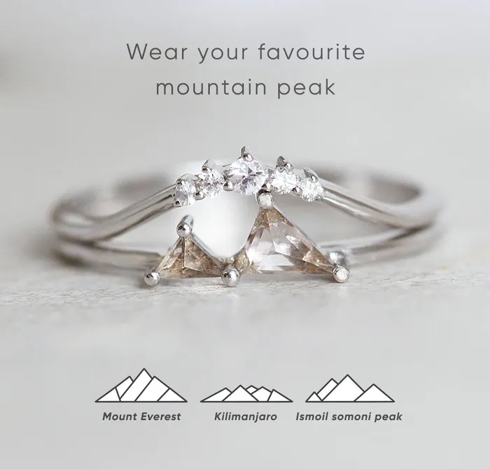 Capucinne Rings Gemstone Mountain Ring Mountain Ring Gold