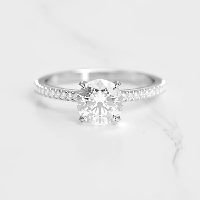 Capucinne Rings Round Half Pave Diamond Ring