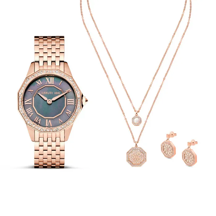 Cerruti 1881 Jesina Ladies Watch Set with Necklace and Earrings Cerruti Earrings