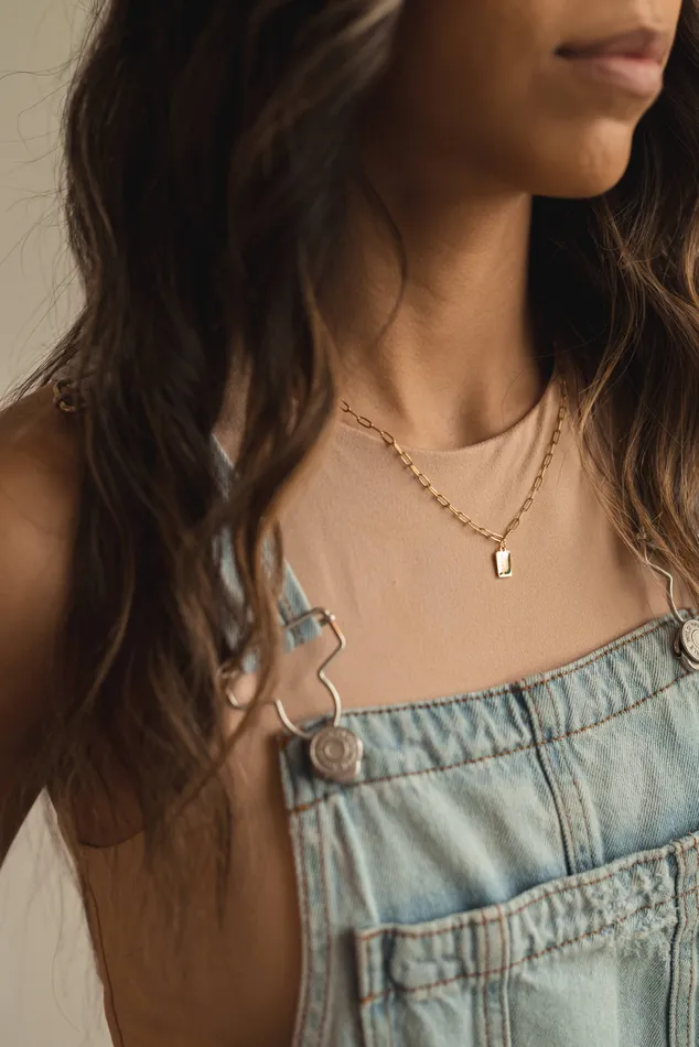 Dear Heart Necklaces Rest In Him Tag Necklace