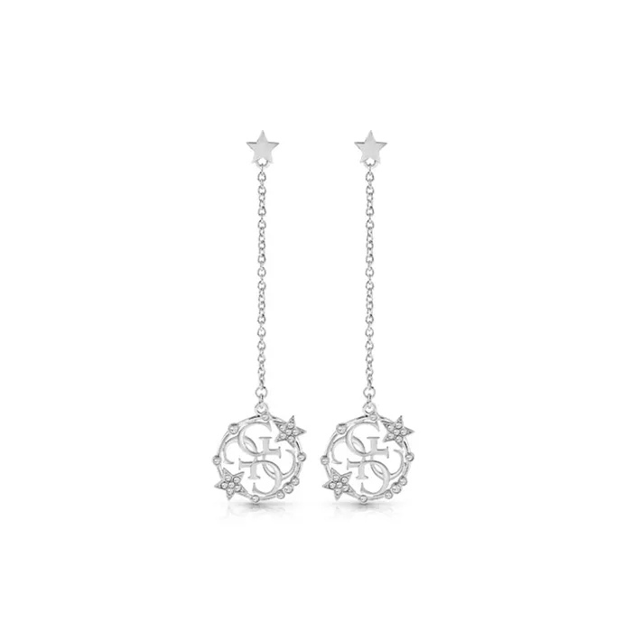 Earrings Guess Guess Ladies Earring Stainless Steel With Logo Stones