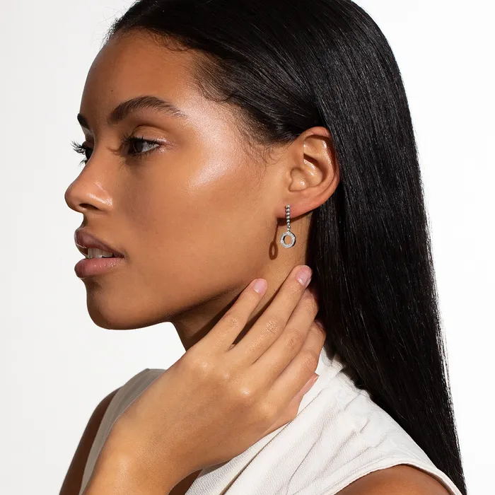 Earrings LAGOS Caviar Spark Drop Circle Diamond Earrings Earrings LAGOS Caviar Spark Drop Circle Diamond Earrings