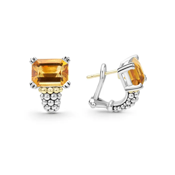 Earrings LAGOS Glacier Large Citrine Huggie Earrings