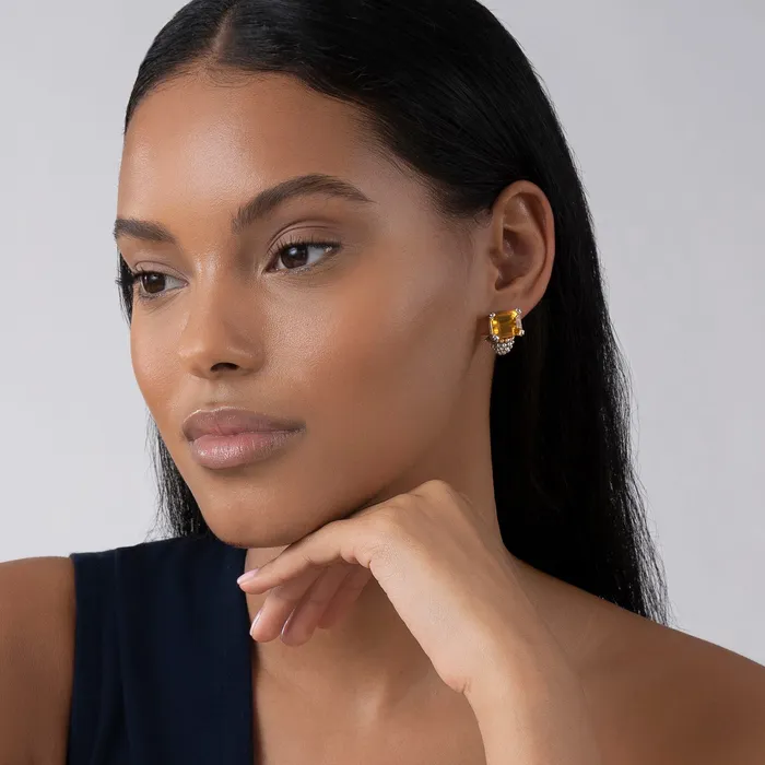 Earrings LAGOS Glacier Large Citrine Huggie Earrings Earrings LAGOS Glacier Large Citrine Huggie Earrings