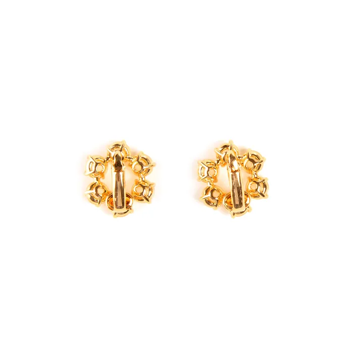 Earrings Les Nereides Les Nereides 6 Stone Clip Round Earrings Earrings Les Nereides Les Nereides 6 Stone Clip Round Earrings