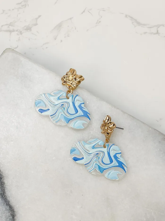 Earrings Prep Obsessed JJ Marbled Cloud Dangle Earrings