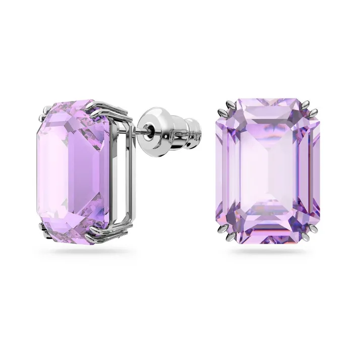 Earrings Swarovski Swarovski Millenia Stud Earrings Octagon cut Purple Rhodium plated ONE SIZE Earrings Swarovski Swarovski Millenia Stud Earrings Octagon cut Purple Rhodium plated ONE SIZE