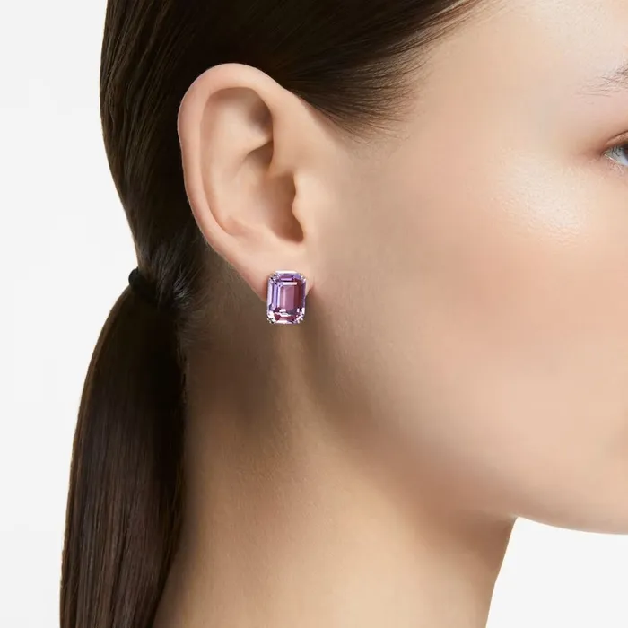 Earrings Swarovski Swarovski Millenia Stud Earrings Octagon cut Purple Rhodium plated ONE SIZE Earrings Swarovski Swarovski Millenia Stud Earrings Octagon cut Purple Rhodium plated ONE SIZE