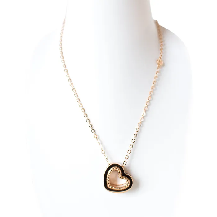Ferre Milano Necklaces Ferre Milano Necklace Ip Rosegold With Stone Heart Design Ferre Milano Necklaces Ferre Milano Necklace Ip Rosegold With Stone Heart Design