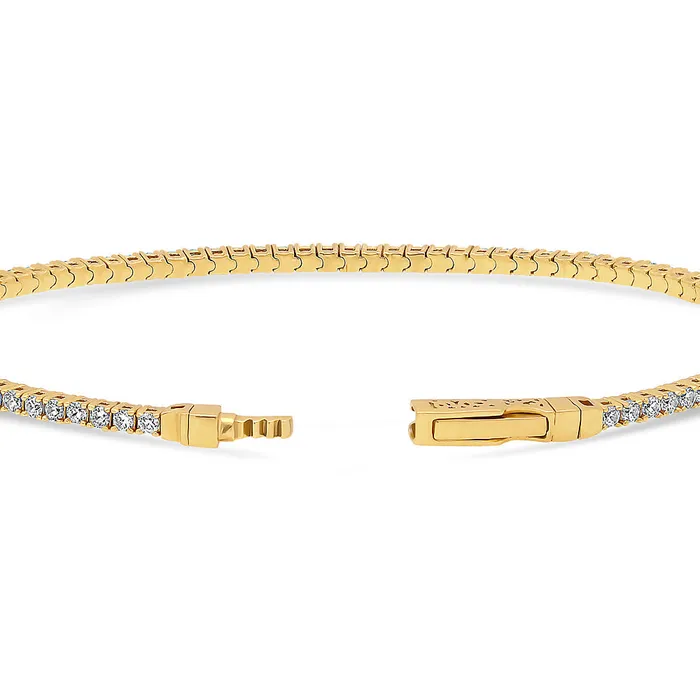 Flexible CZ Bangle in Gold Flashed Sterling Silver 2 Piece BERRICLE Rings