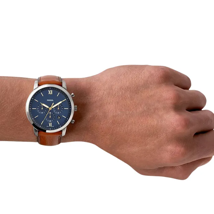 Fossil Fossil Mens Neutra Chronograph Brown Leather Watch Watches