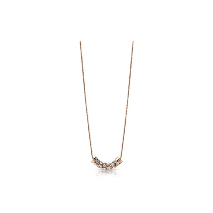 Guess Necklace With Coil Crystal Pendant Guess Necklaces