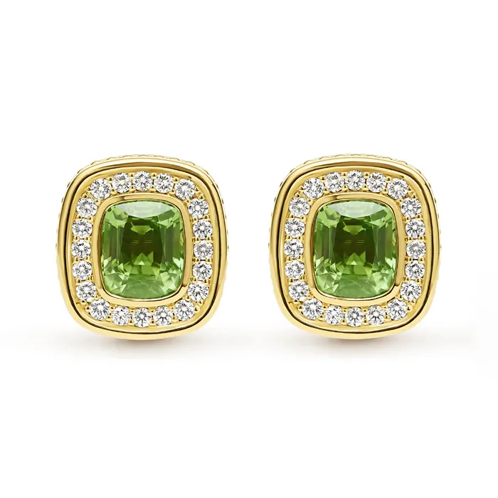 LAGOS Earrings Studio 18K Gold Peridot and Diamond Stud Earrings LAGOS Earrings Studio 18K Gold Peridot and Diamond Stud Earrings