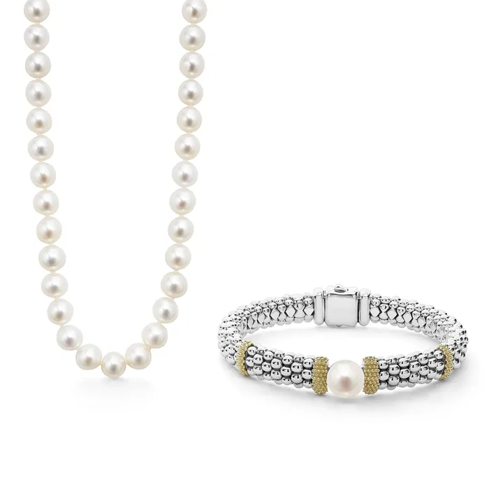 LAGOS Necklaces Luna Pearl Necklace and Bracelet Gift Set